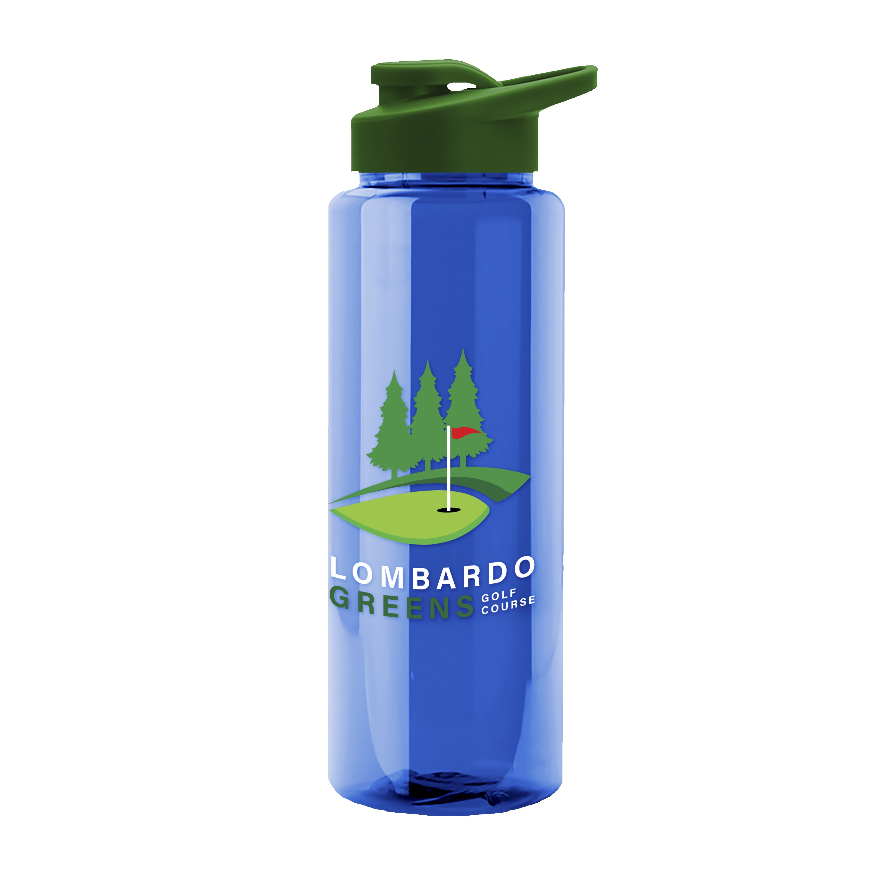 Garyline® Slim Fit RPET Bottle with Drink-Thru Lid - 32 oz. 2