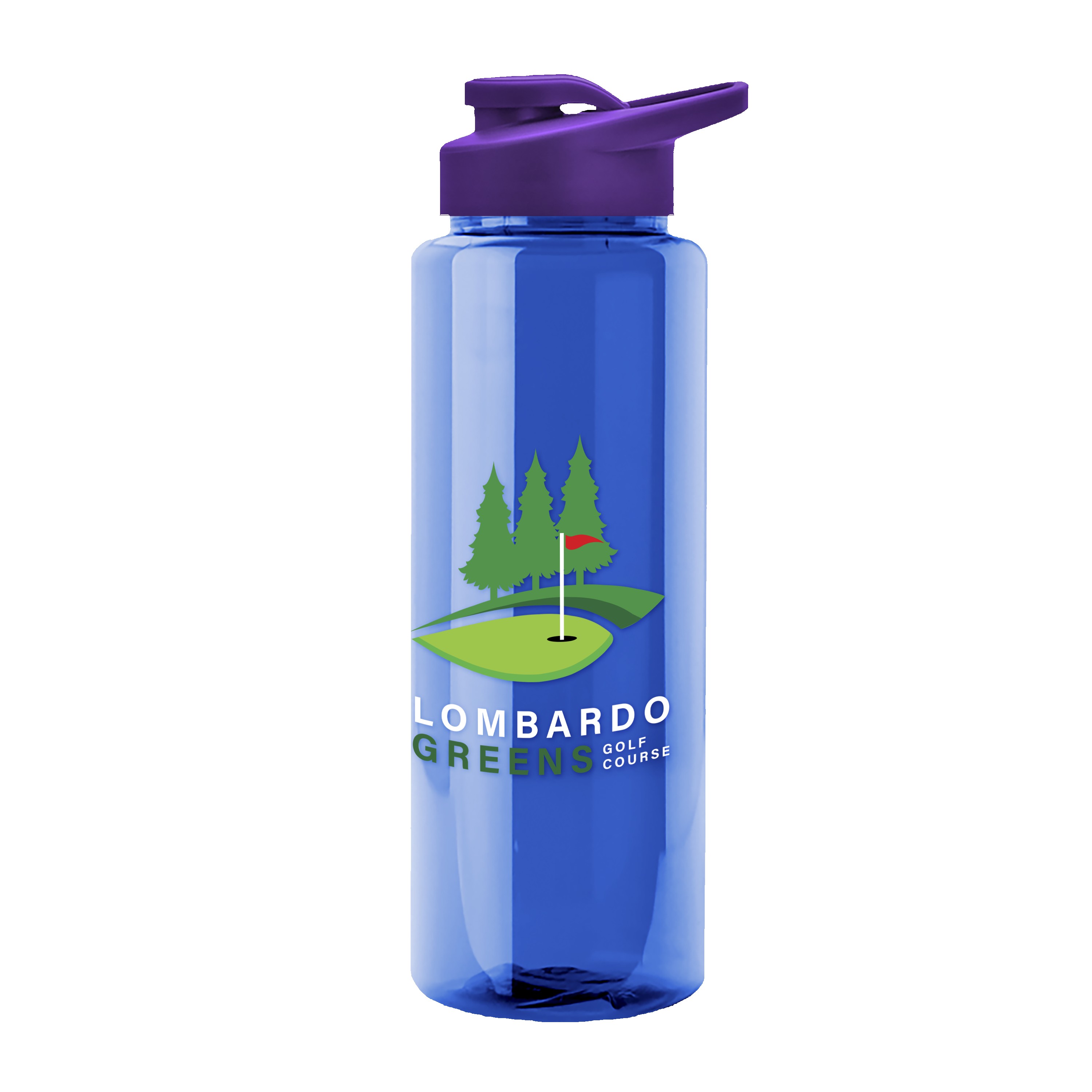 Garyline® Slim Fit RPET Bottle with Drink-Thru Lid - 32 oz. 2