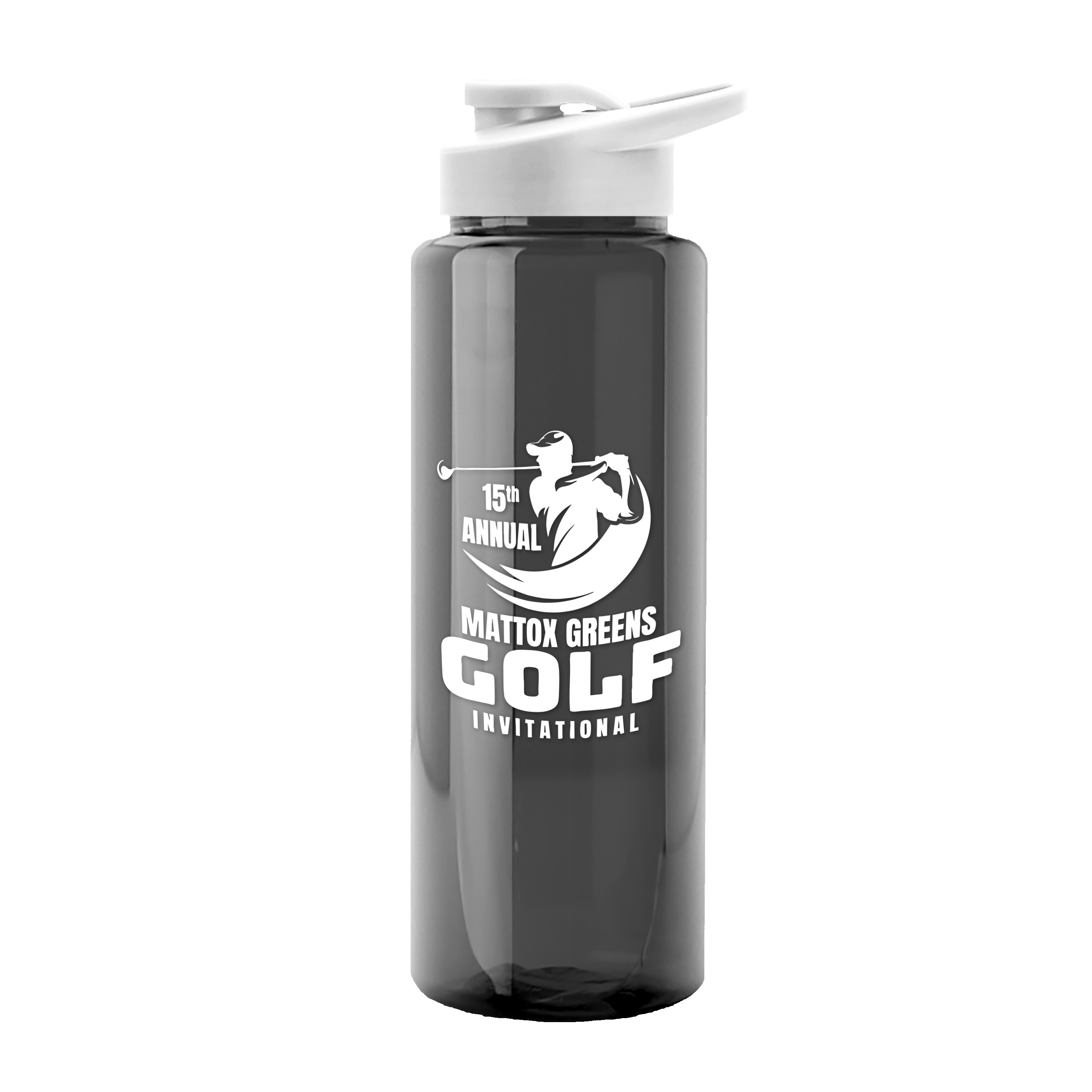 Garyline® Slim Fit RPET Bottle with Drink-Thru Lid - 32 oz. 2