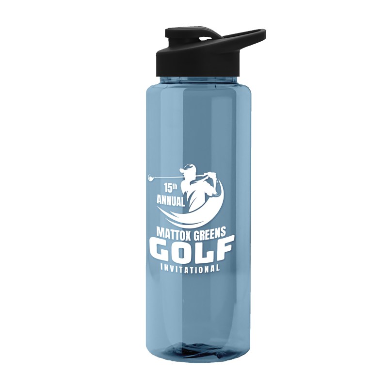 Garyline® Slim Fit RPET Bottle with Drink-Thru Lid - 32 oz. 2 Garyline® Slim Fit RPET Bottle with Drink-Thru Lid - 32 oz. 2