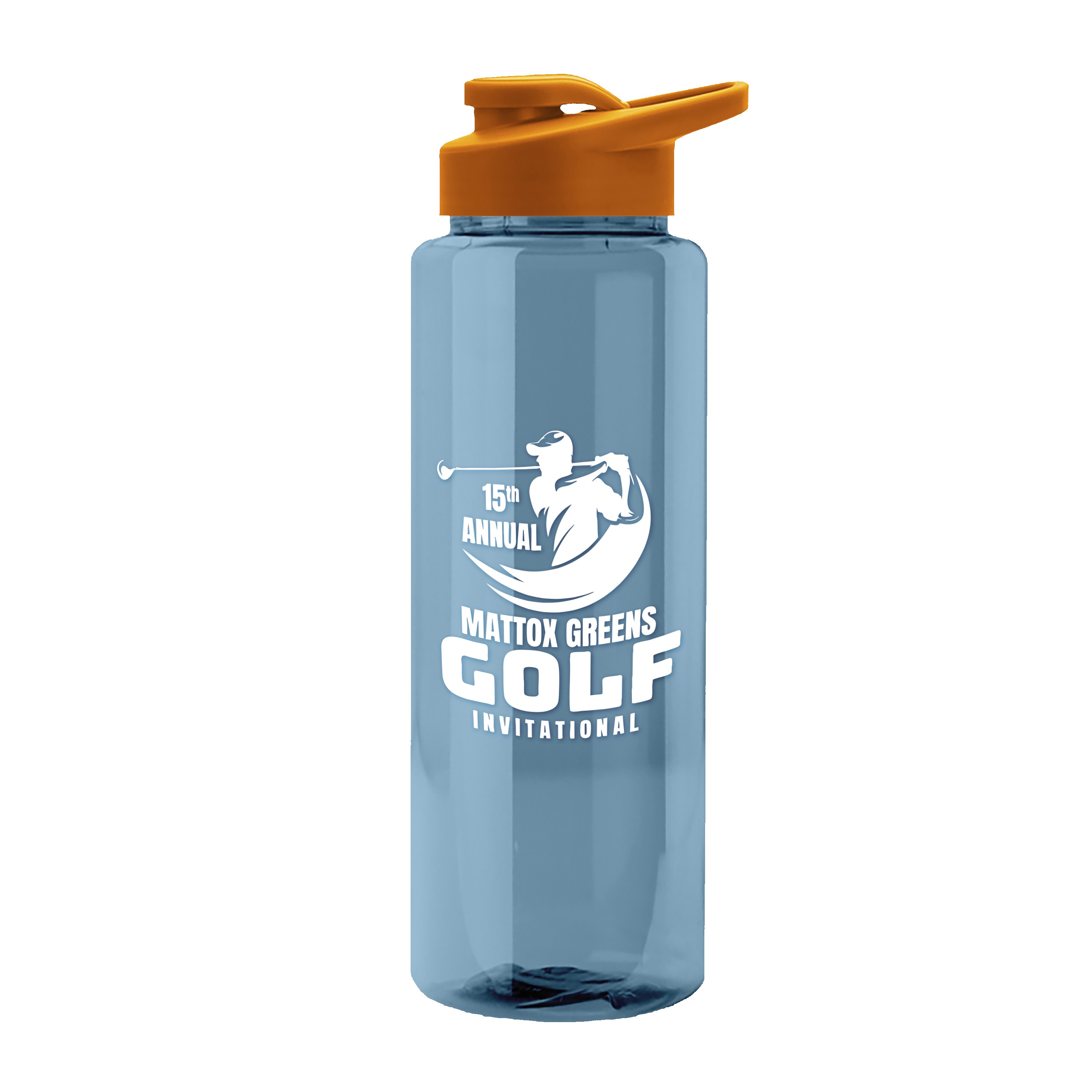 Garyline® Slim Fit RPET Bottle with Drink-Thru Lid - 32 oz. 2