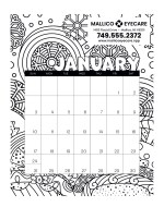 Triumph® Calendars Small Monthly Desk Pad Calendar - Coloring 2 Triumph® Calendars Small Monthly Desk Pad Calendar - Coloring 2