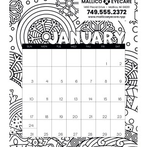 Triumph® Calendars Small Monthly Desk Pad Calendar - Coloring 2 Triumph® Calendars Small Monthly Desk Pad Calendar - Coloring 2