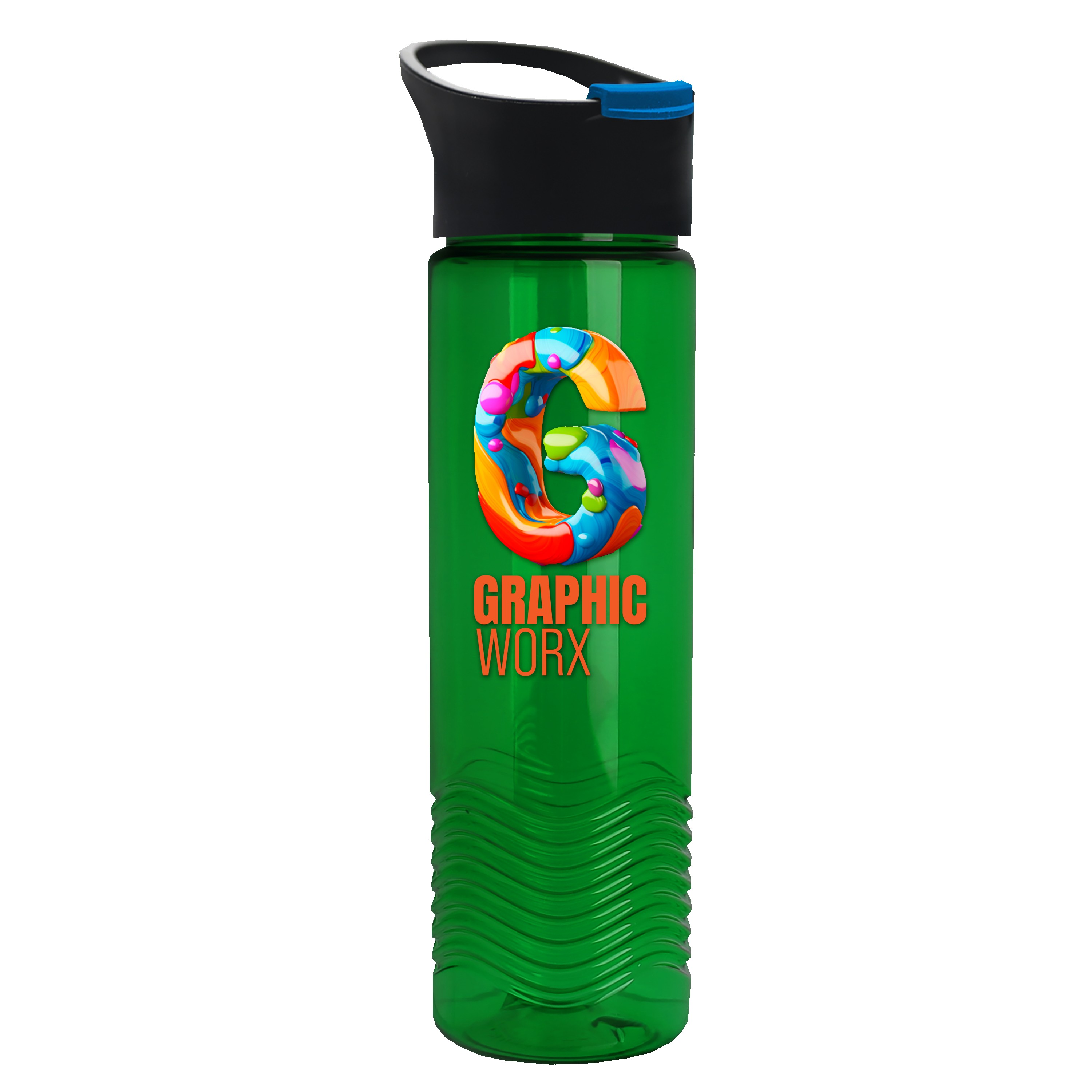 Garyline® Wave Tritan® Bottle with Pop-Up Lid - 24 oz. 2