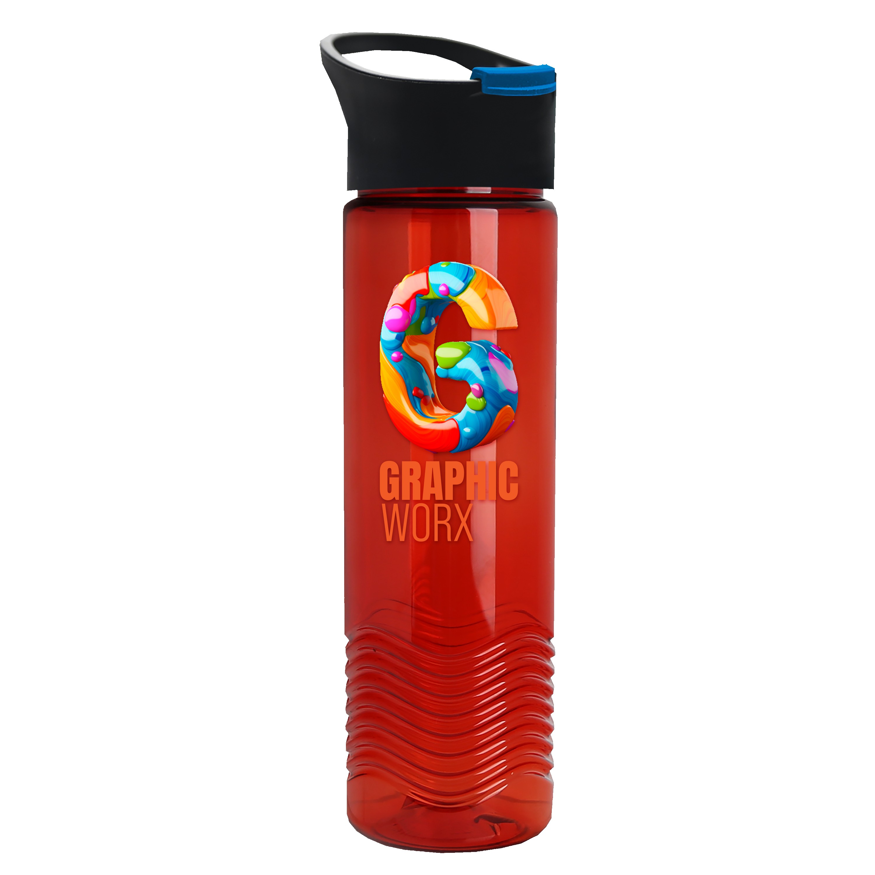Garyline® Wave Tritan® Bottle with Pop-Up Lid - 24 oz. 2