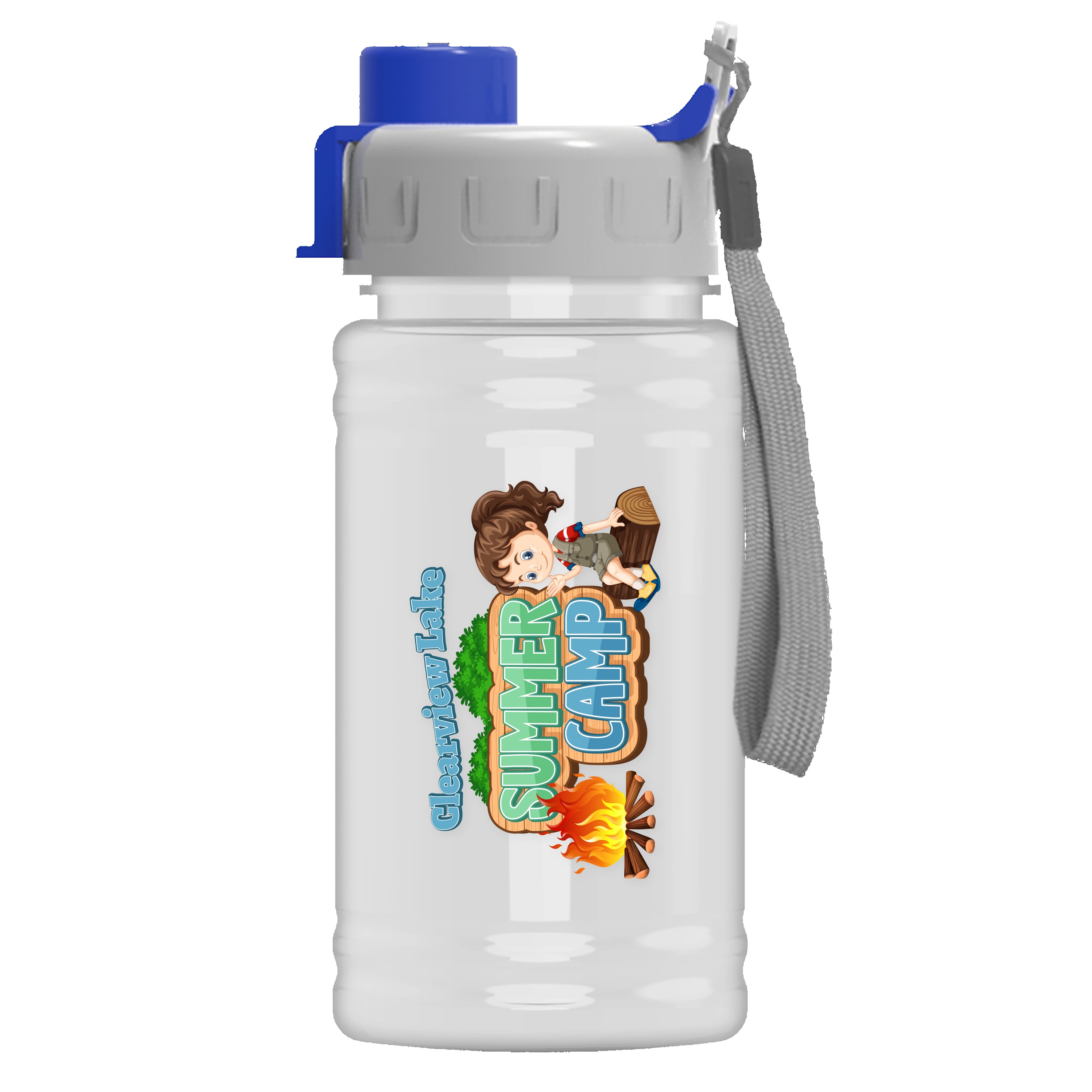 Garyline® Mini RPET Bottle with Quick-Snap Lid - 16 oz. 2
