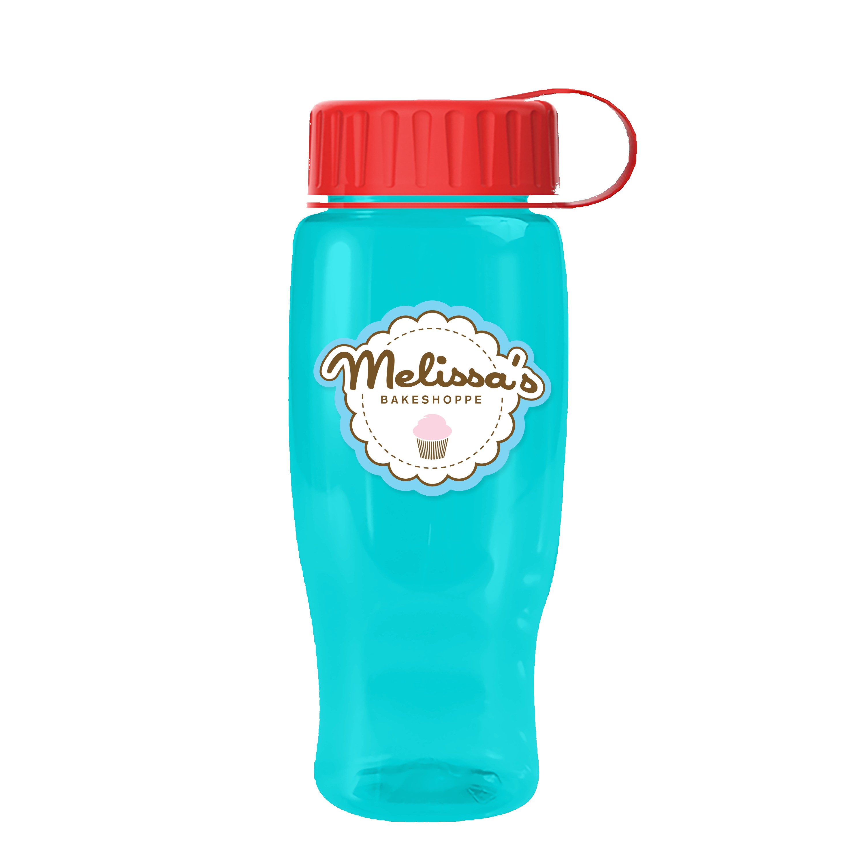 Garyline® Poly+ Recycled Bottle with Tethered Lid - 27 oz. 2