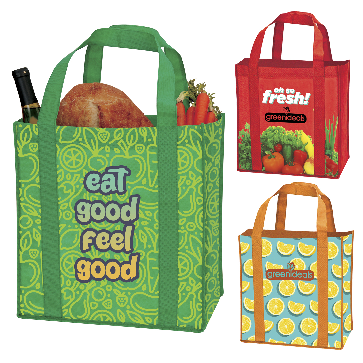 Universal Source® Laminated Non-Woven Grocery Tote 2