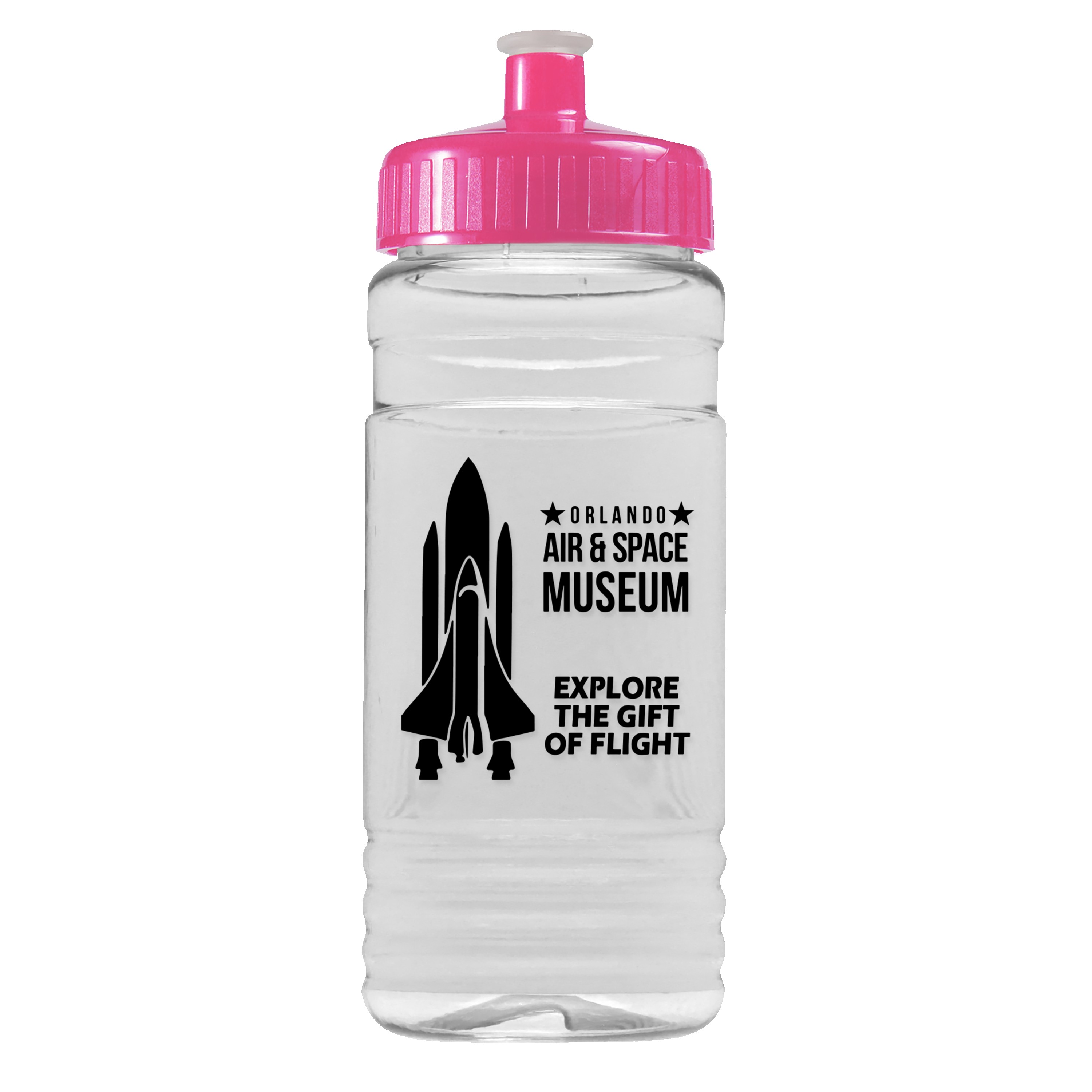 Garyline® Clear Bottle with Push-Pull Lid - 20 oz. 2