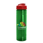 Garyline® Slim Fit RPET Bottle with Flip-Top Lid - 24 oz. - RP24U_translucentgreen_bottle_red_lid_full.png Garyline® Slim Fit RPET Bottle with Flip-Top Lid - 24 oz. - RP24U_translucentgreen_bottle_red_lid_full.png