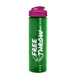Garyline® Slim Fit RPET Bottle with Flip-Top Lid - 24 oz. - RP24U_translucentgreen_bottle_translucenthotpink_lid_1c.png Garyline® Slim Fit RPET Bottle with Flip-Top Lid - 24 oz. - RP24U_translucentgreen_bottle_translucenthotpink_lid_1c.png