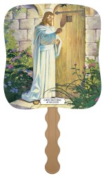 Skinner & Kennedy™ Christ Knocking At The Door - Pictorial Fan - 2642 fan front image Skinner & Kennedy™ Christ Knocking At The Door - Pictorial Fan - 2642 fan front image