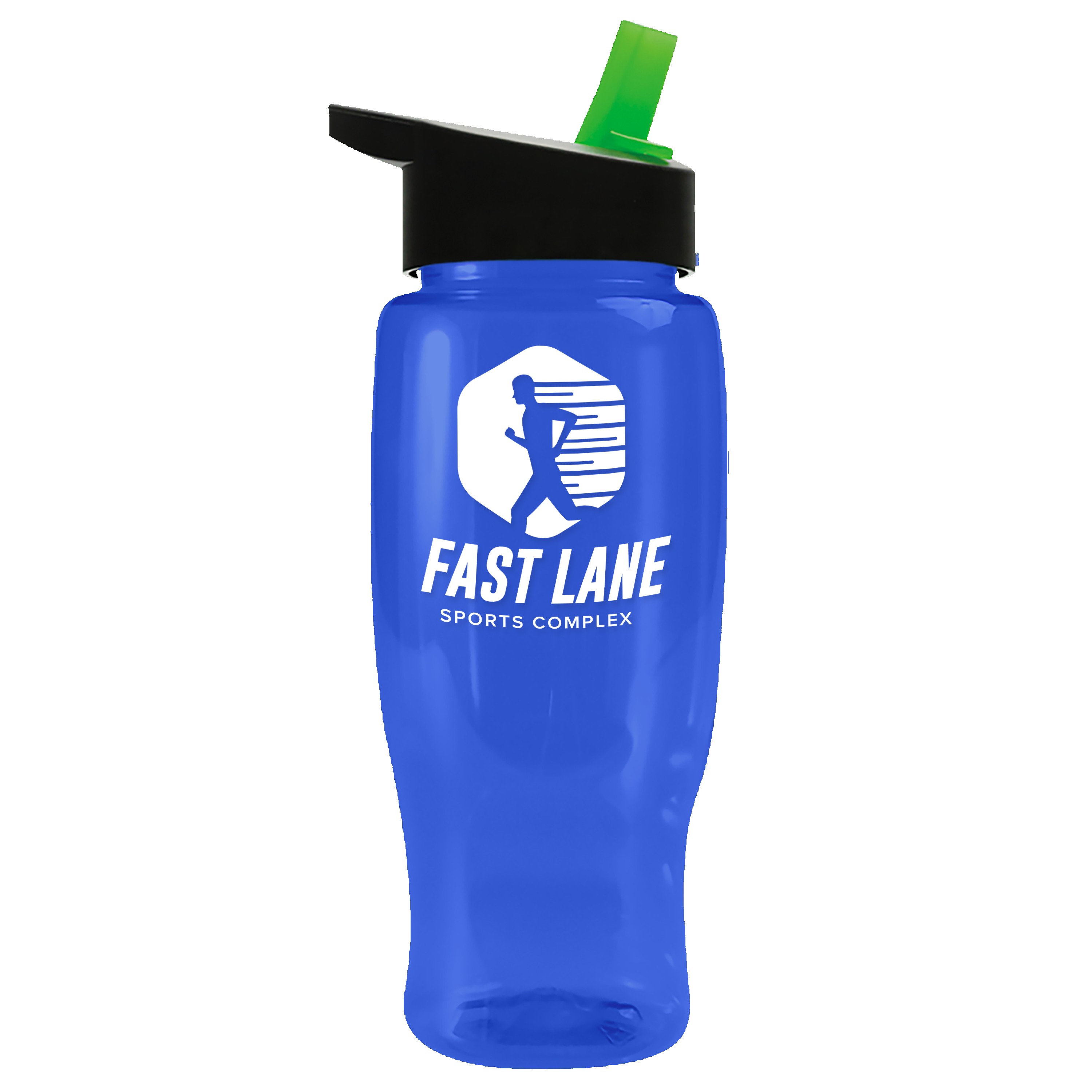 Garyline® Poly+ Recycled Bottle with Flip-Straw Lid - 27 oz. 2