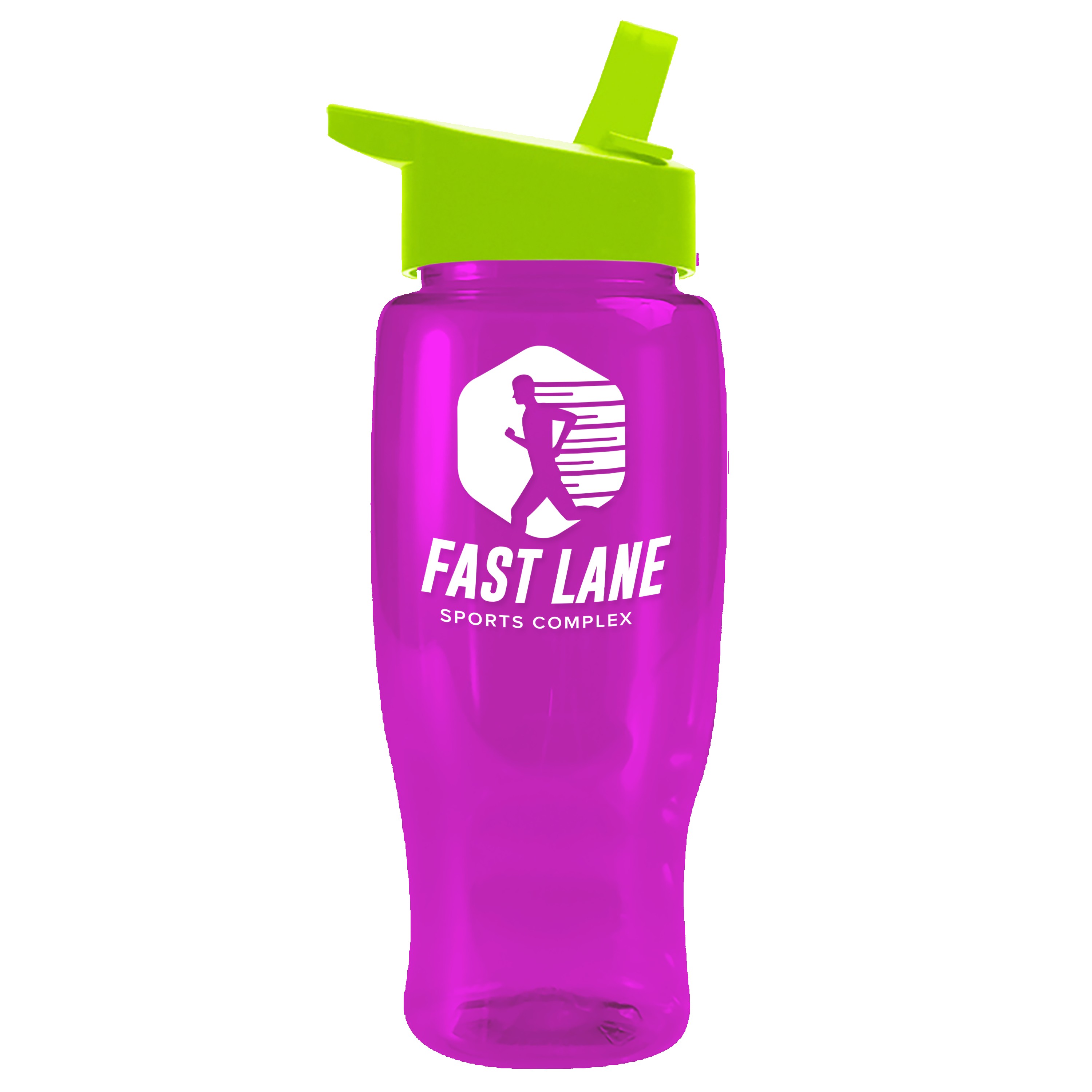 Garyline® Poly+ Recycled Bottle with Flip-Straw Lid - 27 oz. 2