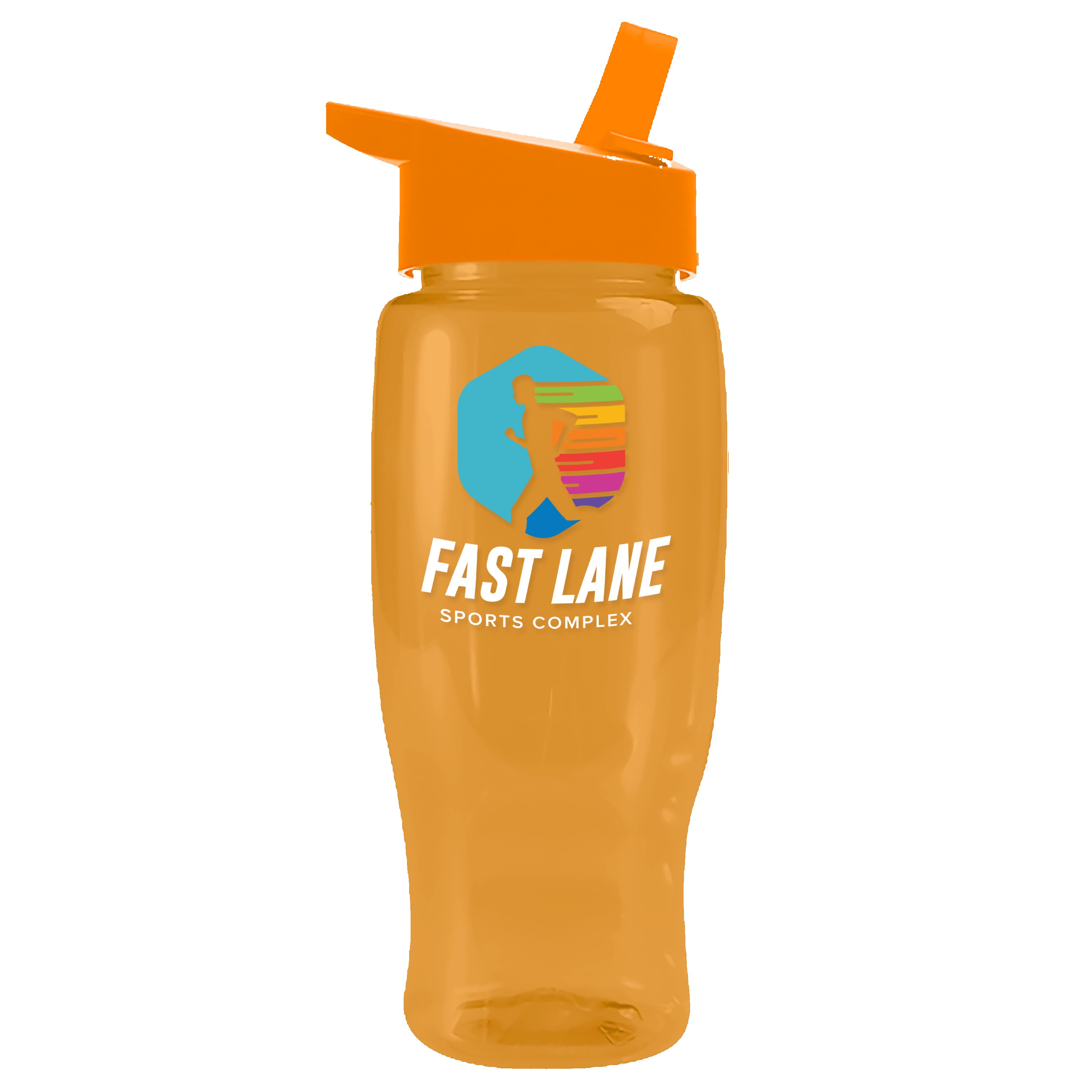 Garyline® Poly+ Recycled Bottle with Flip-Straw Lid - 27 oz. 2