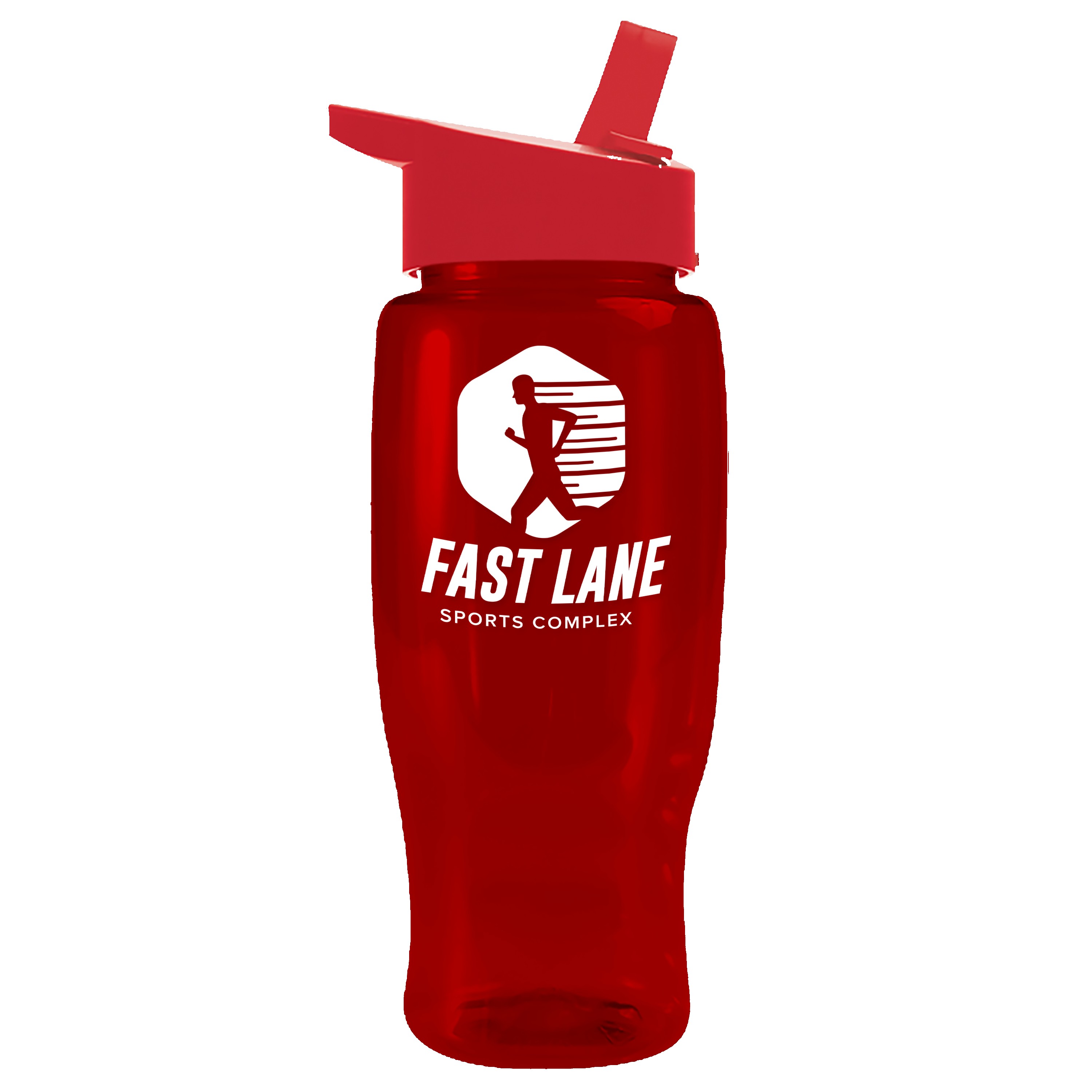 Garyline® Poly+ Recycled Bottle with Flip-Straw Lid - 27 oz. 2