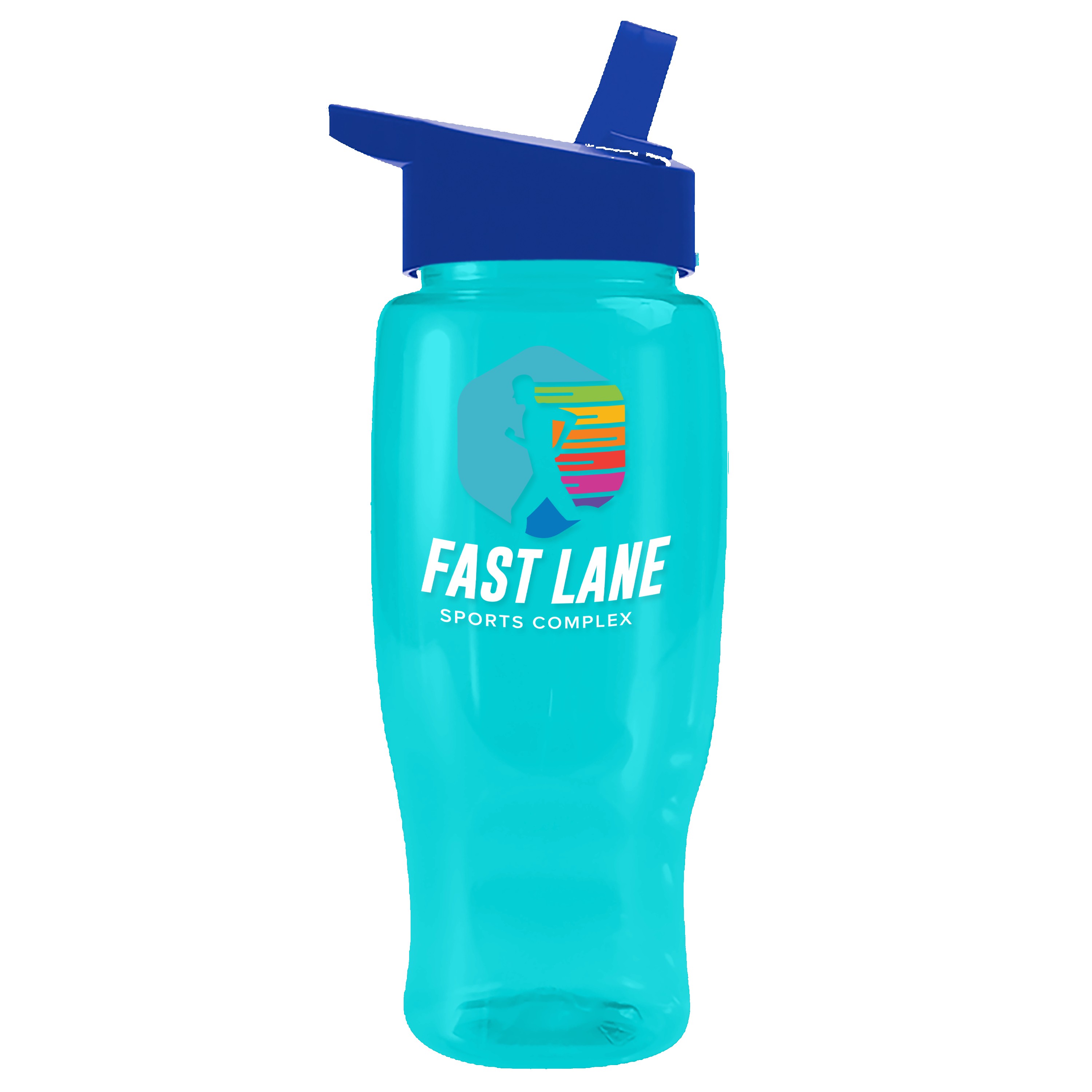 Garyline® Poly+ Recycled Bottle with Flip-Straw Lid - 27 oz. 2