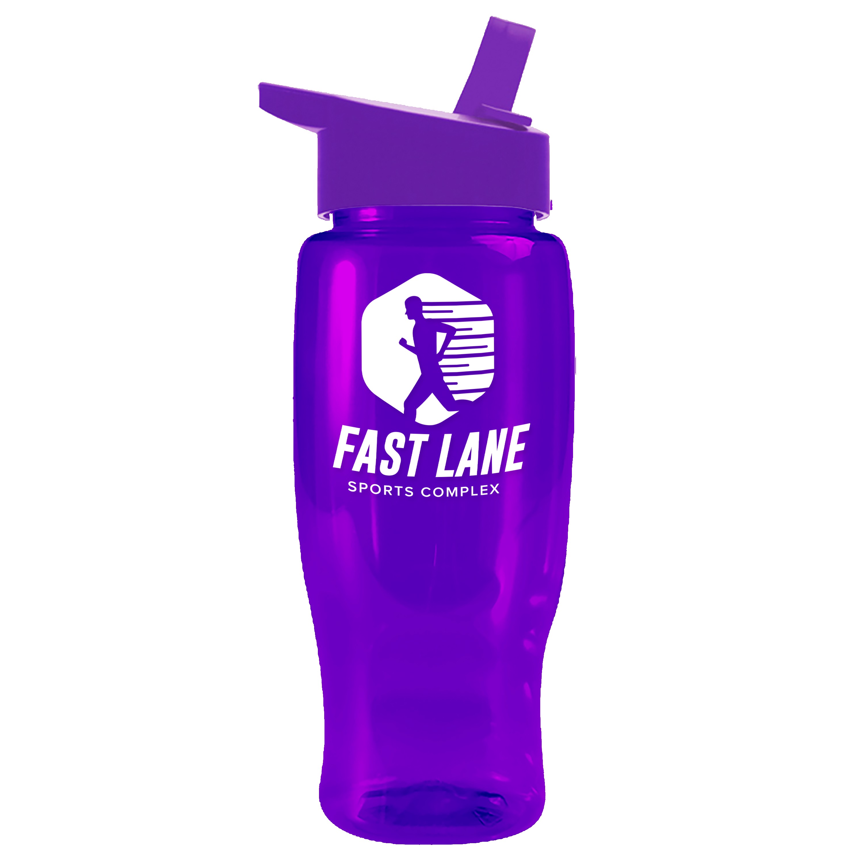 Garyline® Poly+ Recycled Bottle with Flip-Straw Lid - 27 oz. 2