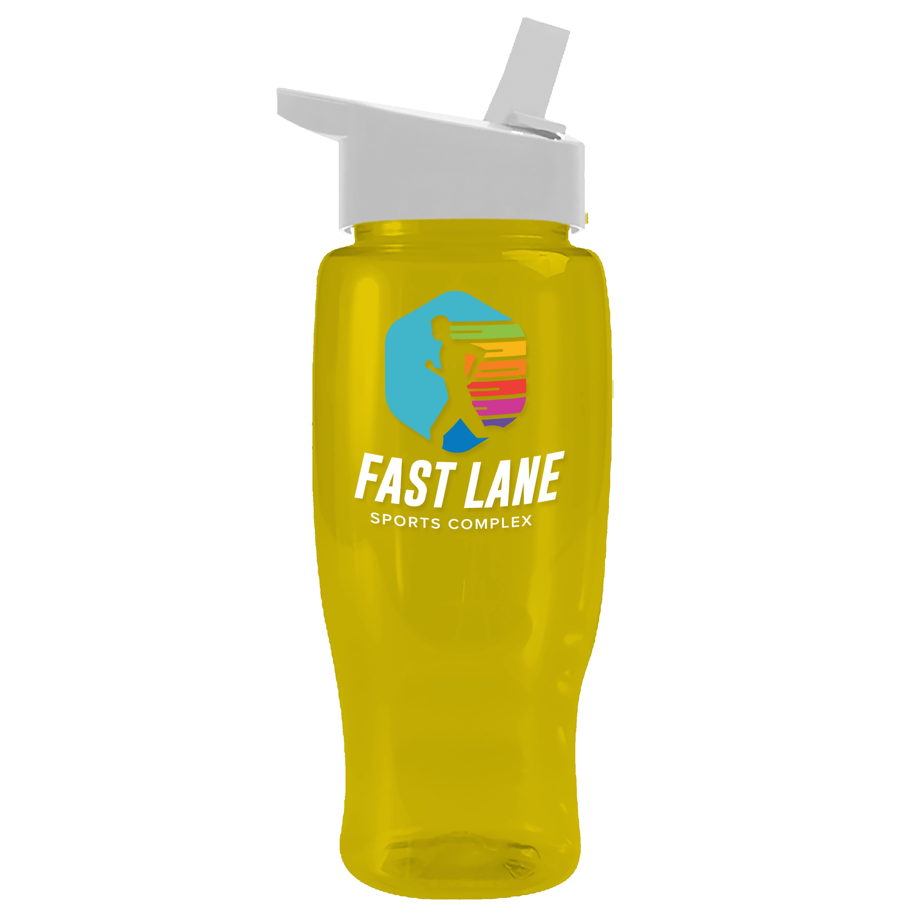 Garyline® Poly+ Recycled Bottle with Flip-Straw Lid - 27 oz. 2