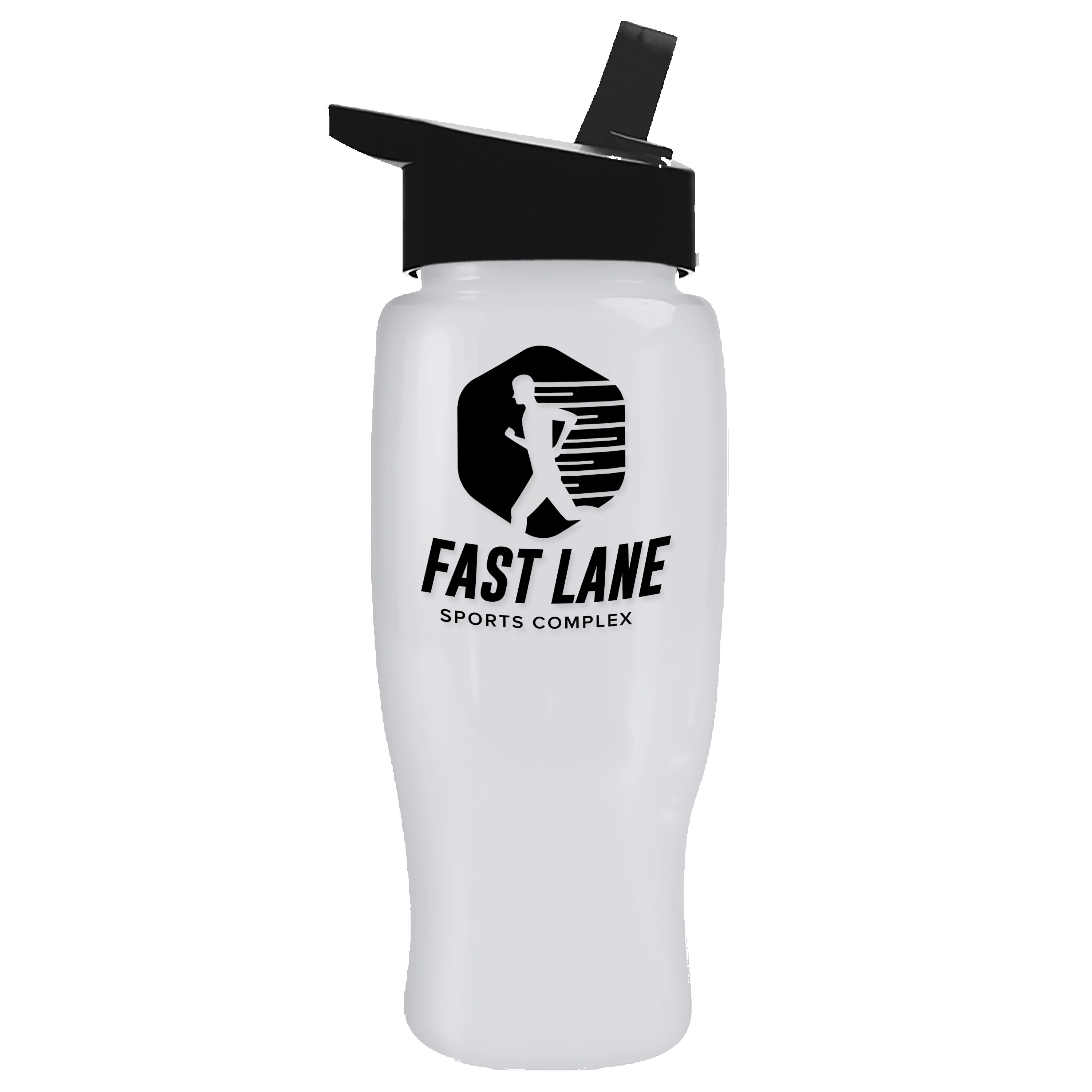 Garyline® Poly+ Recycled Bottle with Flip-Straw Lid - 27 oz. 2