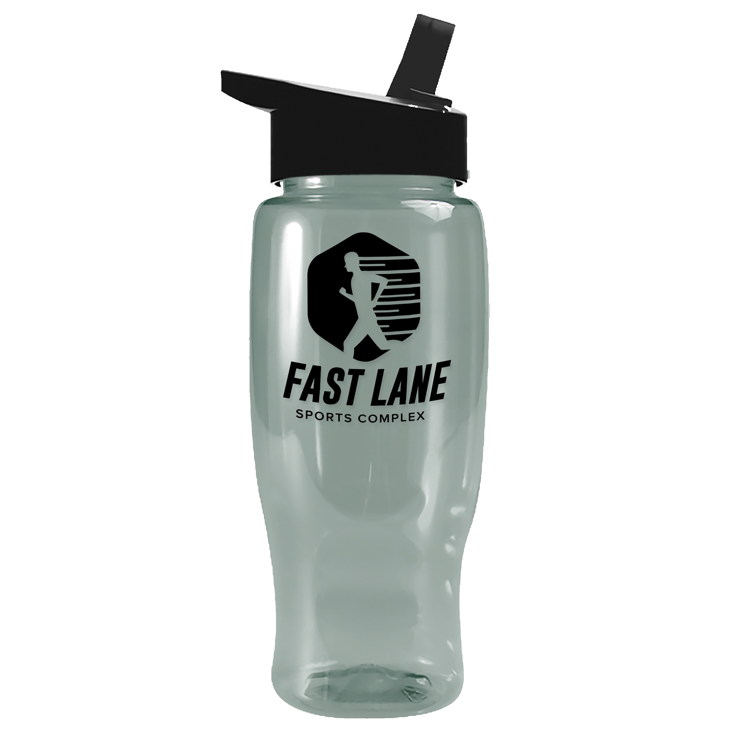 Garyline® Poly+ Recycled Bottle with Flip-Straw Lid - 27 oz. 2