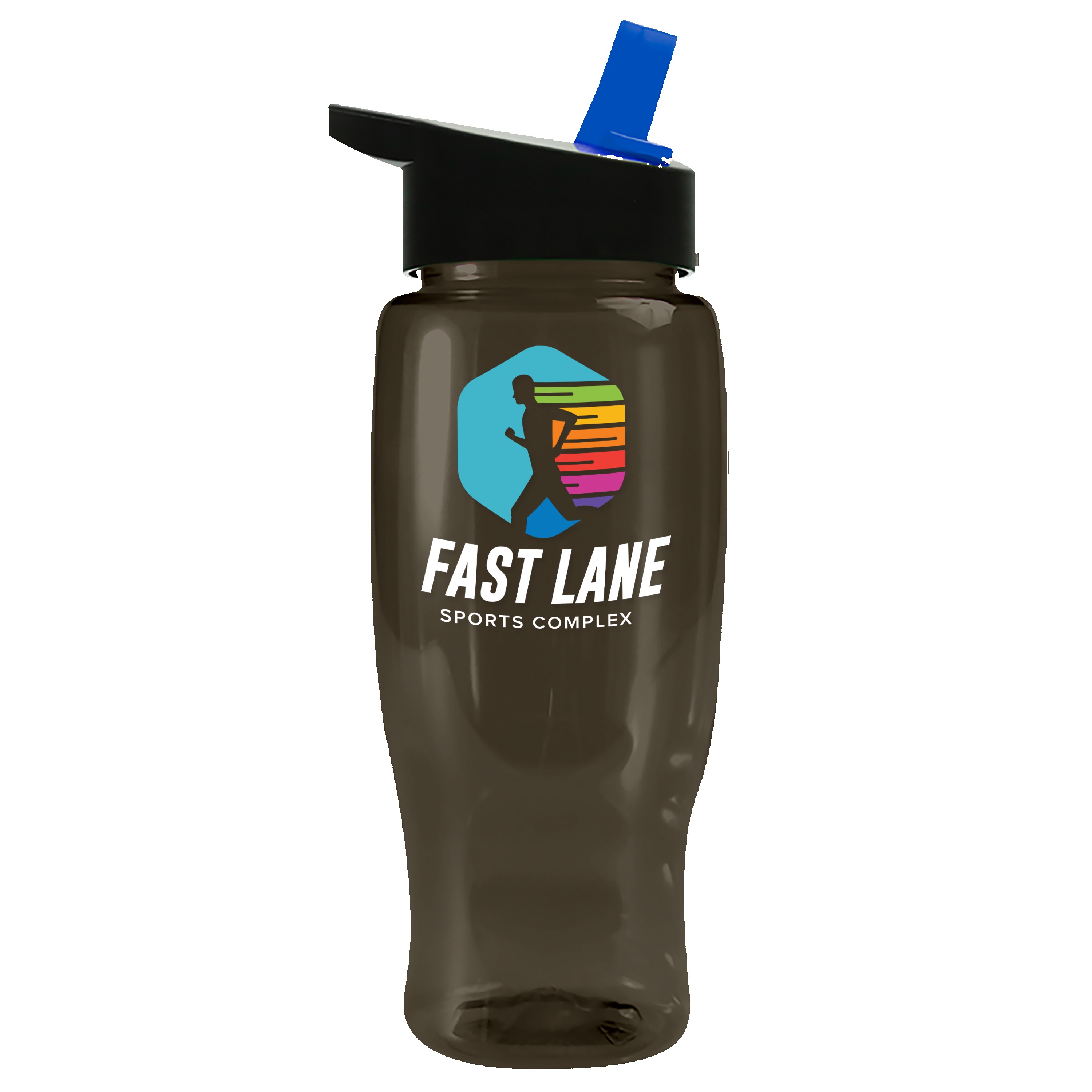Garyline® Poly+ Recycled Bottle with Flip-Straw Lid - 27 oz. 2