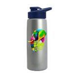 Garyline® Flair Tritan® Metallike Bottle with Drink-Thru Lid - 26 oz. - MXB63D_metallicsilver_bottle_navyblue_lid_full.png Garyline® Flair Tritan® Metallike Bottle with Drink-Thru Lid - 26 oz. - MXB63D_metallicsilver_bottle_navyblue_lid_full.png