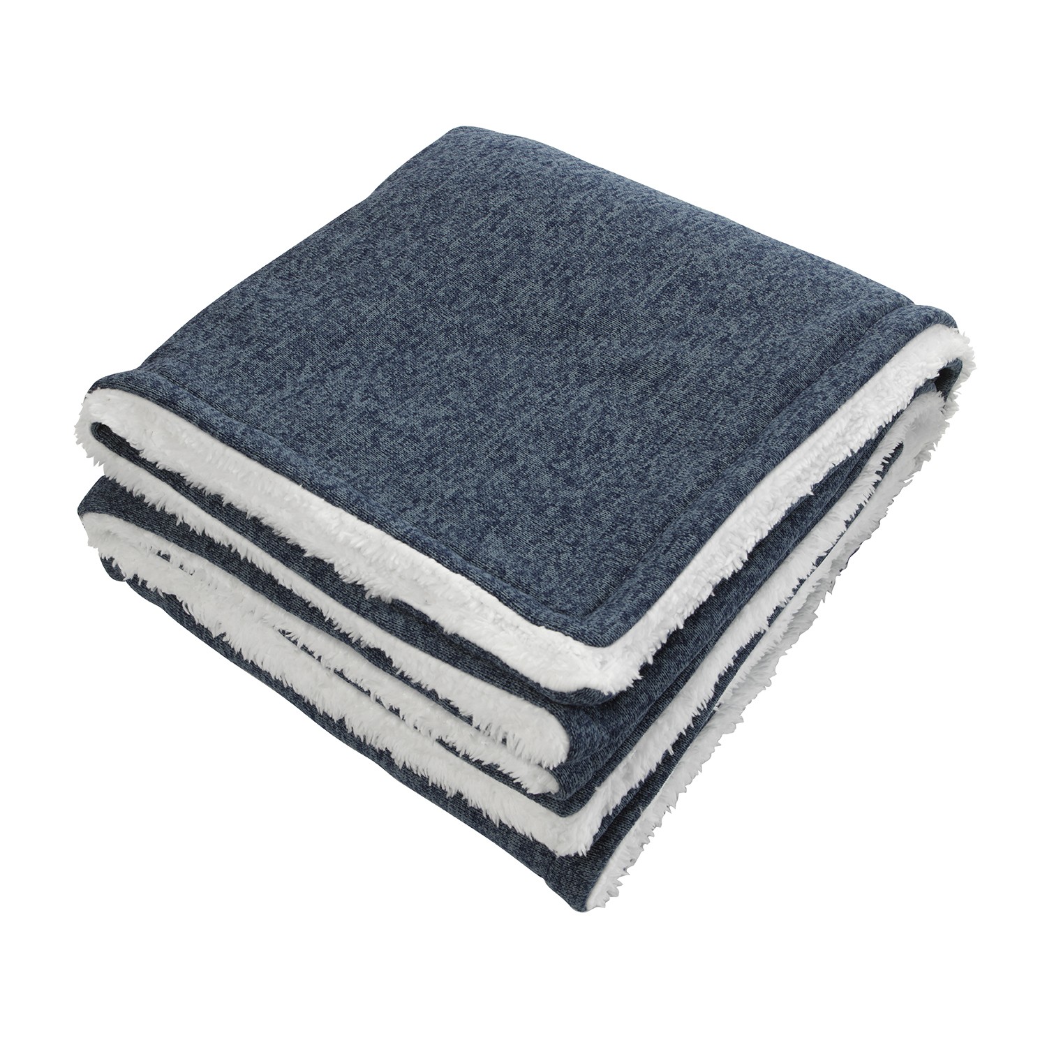 Sherpa-Backed Heathered Blanket 2