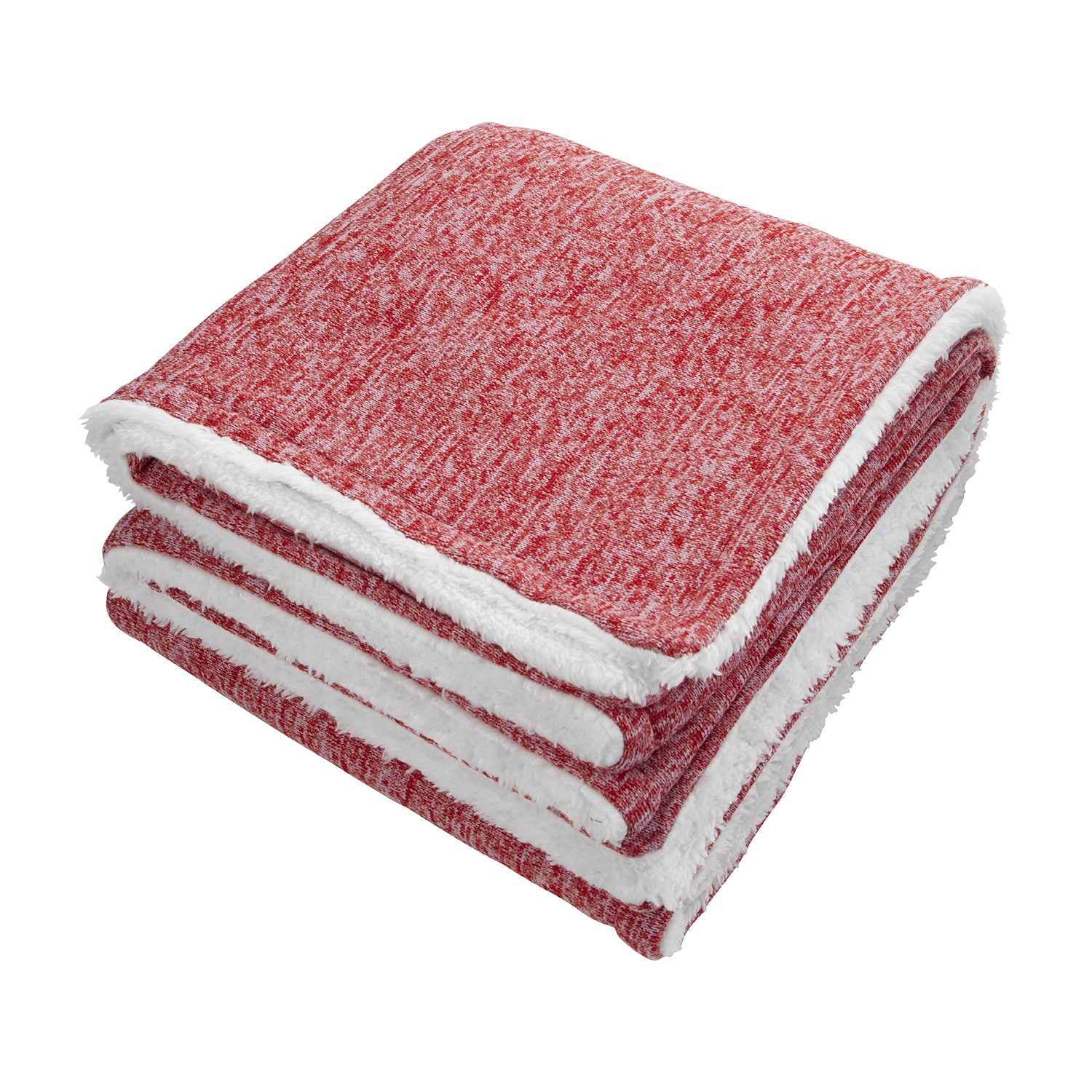 Sherpa-Backed Heathered Blanket 2