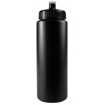 32 Oz. Sports Quart Bottle w/Push Pull Cap (White Or Frost) - Black 32 Oz. Sports Quart Bottle w/Push Pull Cap (White Or Frost) - Black