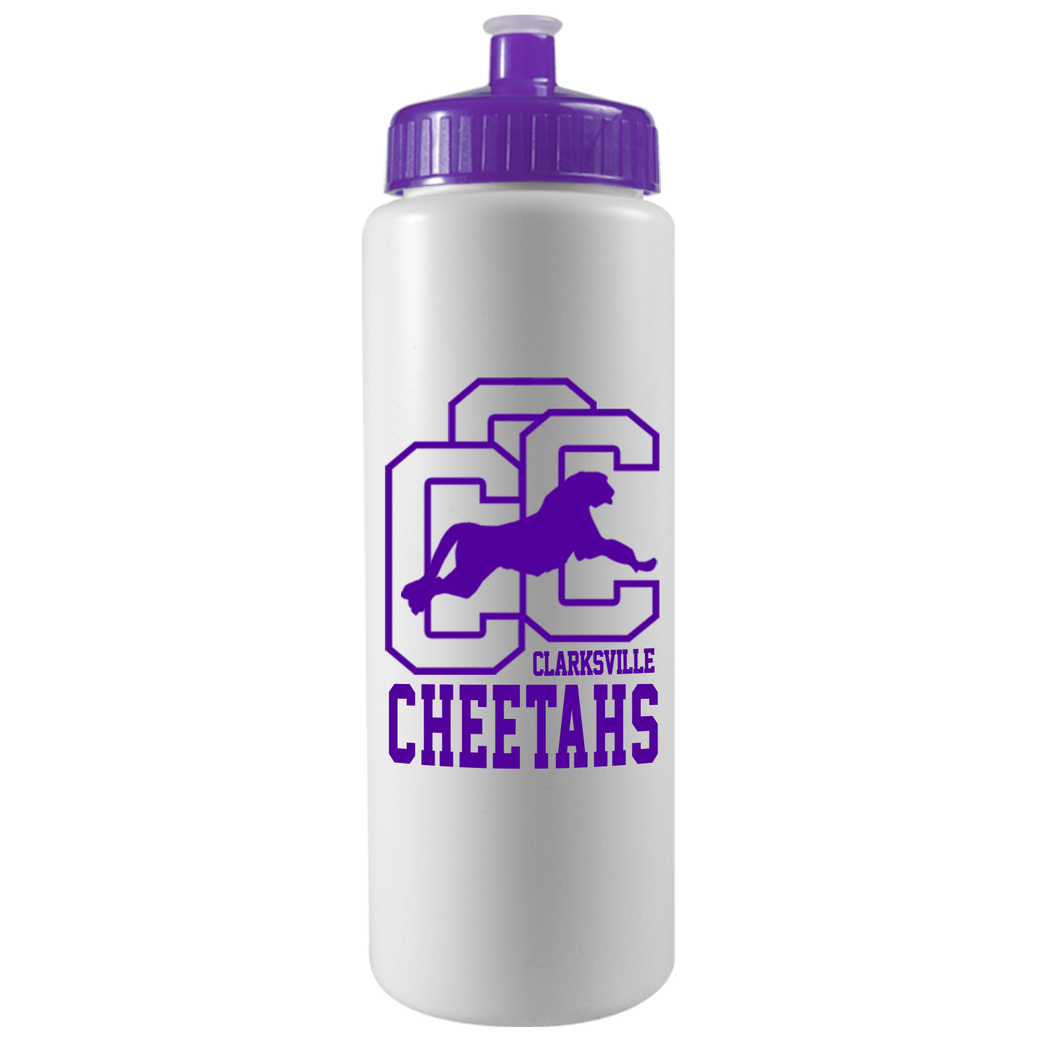 32 Oz. Sports Quart Bottle w/Push Pull Cap (White Or Frost) 1