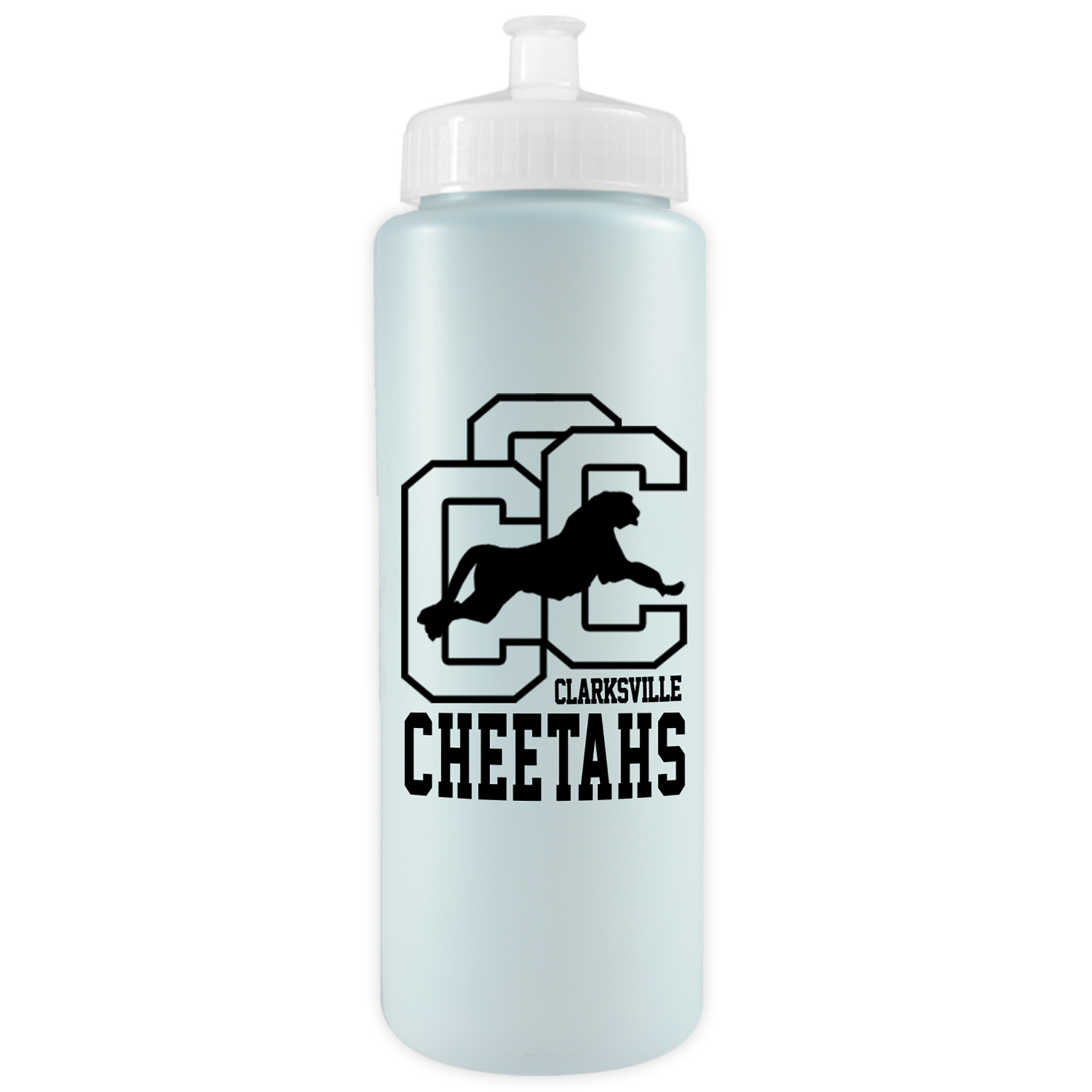 32 Oz. Sports Quart Bottle w/Push Pull Cap (White Or Frost) 1