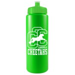 32 Oz. Sports Quart Bottle w/Push Pull Cap (White Or Frost) - Neon Green 32 Oz. Sports Quart Bottle w/Push Pull Cap (White Or Frost) - Neon Green