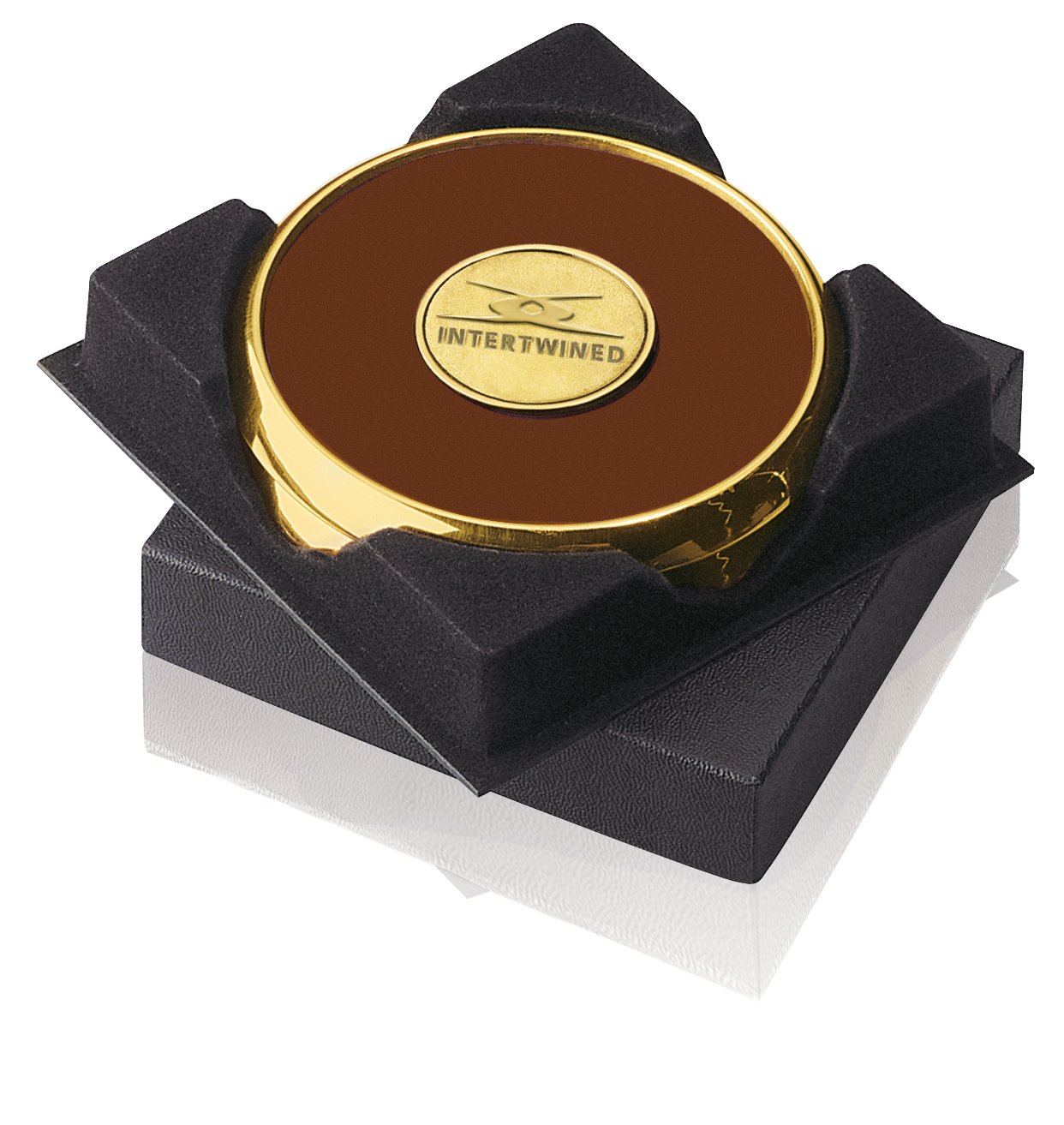 JAFFA® Two Coasters in Deluxe Black Flocked Gift Box 2