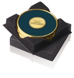 JAFFA® Two Coasters in Deluxe Black Flocked Gift Box - 25086 navy image JAFFA® Two Coasters in Deluxe Black Flocked Gift Box - 25086 navy image