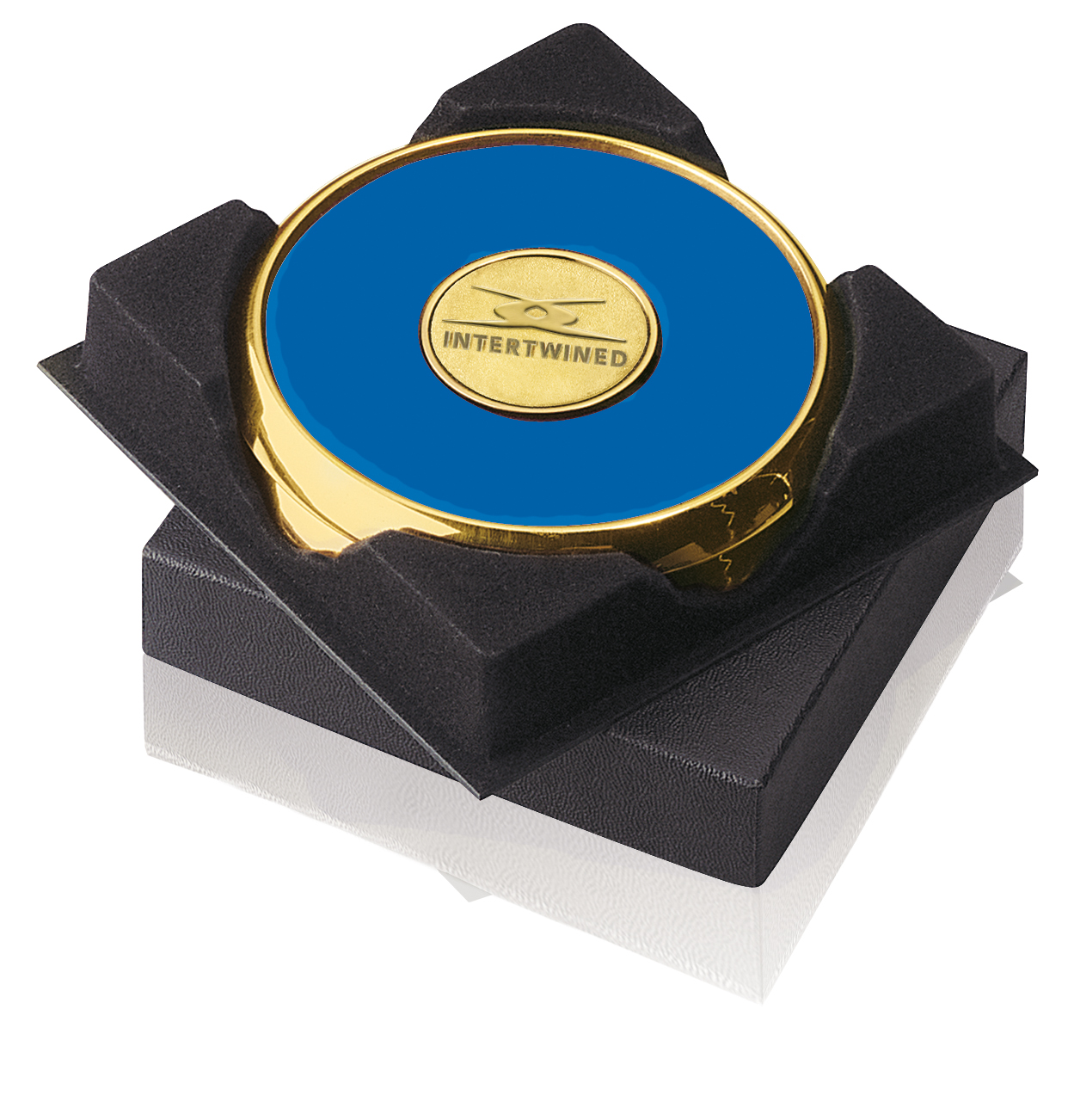 JAFFA® Two Coasters in Deluxe Black Flocked Gift Box 2