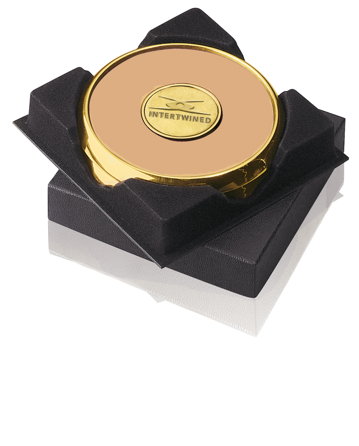 JAFFA® Two Coasters in Deluxe Black Flocked Gift Box 2