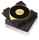 JAFFA® Two Coasters in Deluxe Black Flocked Gift Box - 25086 black image JAFFA® Two Coasters in Deluxe Black Flocked Gift Box - 25086 black image