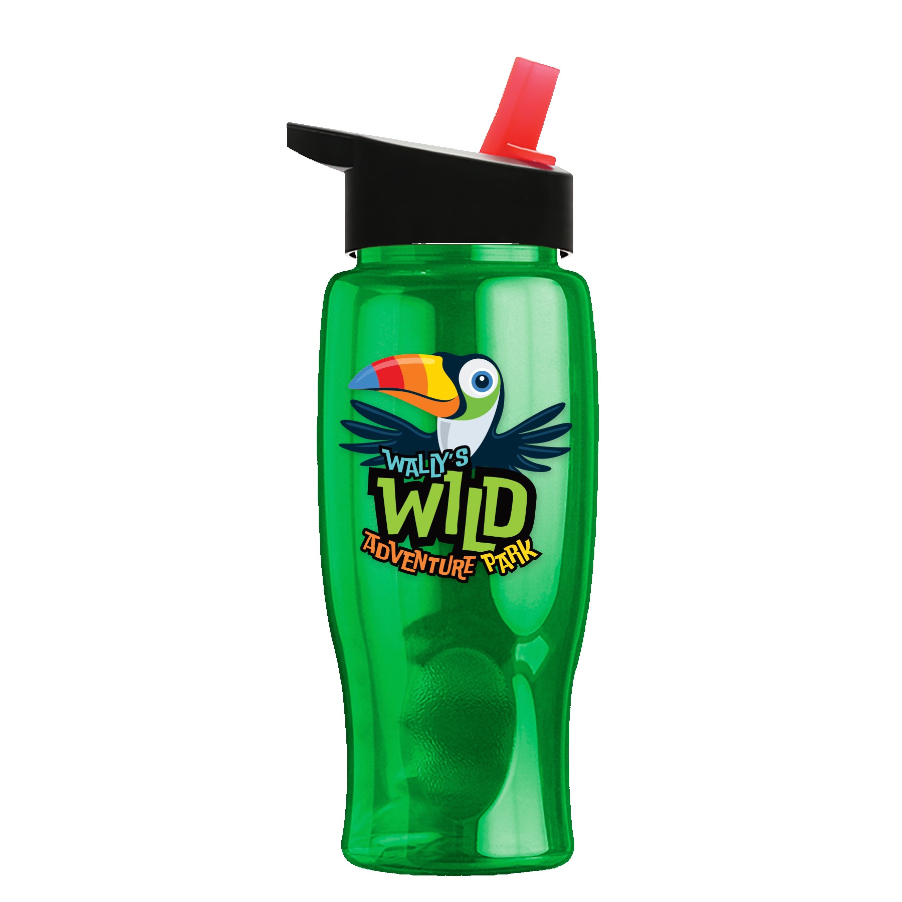 Garyline® Poly+ Bottle with Flip-Straw Lid - 27 oz. 2