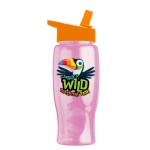 Garyline® Poly+ Bottle with Flip-Straw Lid - 27 oz. - TB27H_translucentpink_bottle_orange_lid_full.png Garyline® Poly+ Bottle with Flip-Straw Lid - 27 oz. - TB27H_translucentpink_bottle_orange_lid_full.png