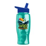 Garyline® Poly+ Bottle with Flip-Straw Lid - 27 oz. - TB27H_translucentteal_bottle_royalblue_lid_full.png Garyline® Poly+ Bottle with Flip-Straw Lid - 27 oz. - TB27H_translucentteal_bottle_royalblue_lid_full.png