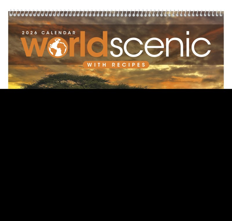 Triumph® Calendars World Scenes with Recipe Calendar 2 Triumph® Calendars World Scenes with Recipe Calendar 2