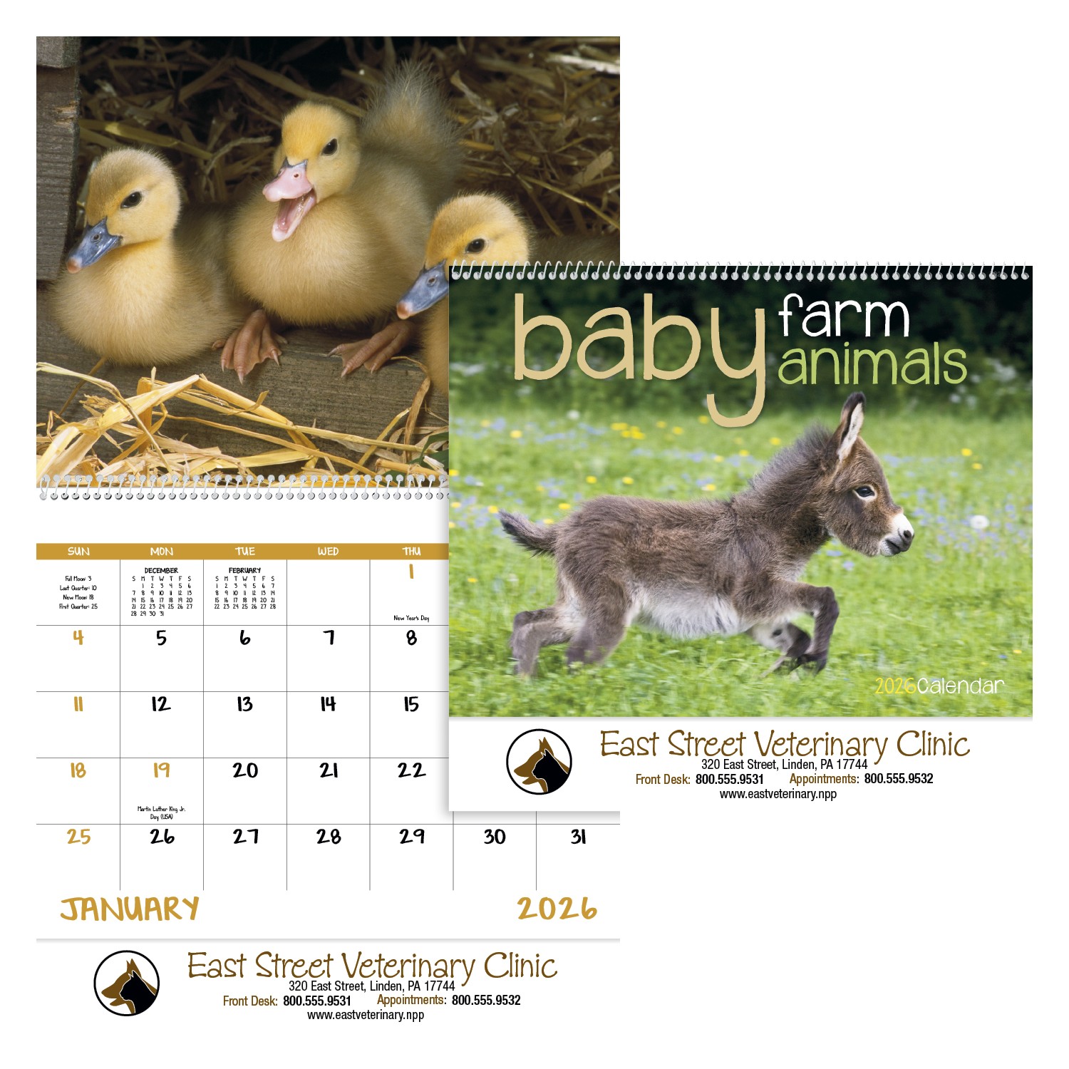 Good Value™ Baby Farm Animals - Spiral Calendar 2