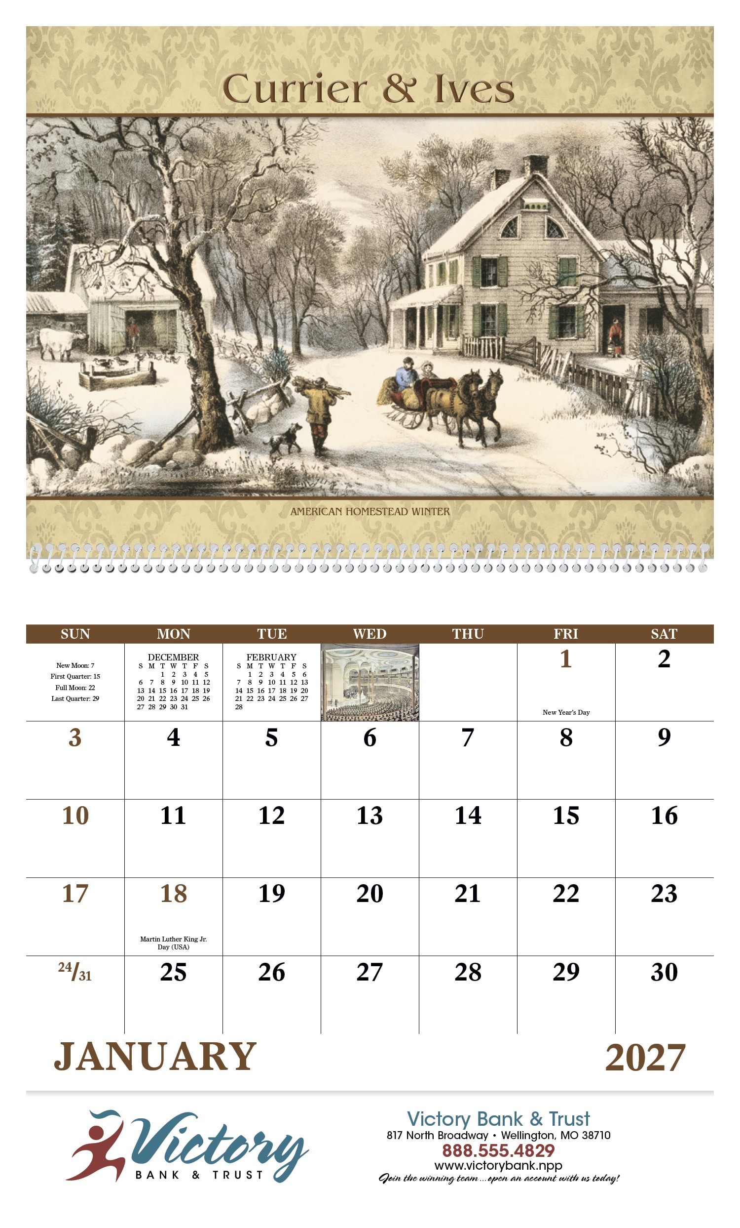 Good Value™ Currier & Ives - Spiral Calendar 2