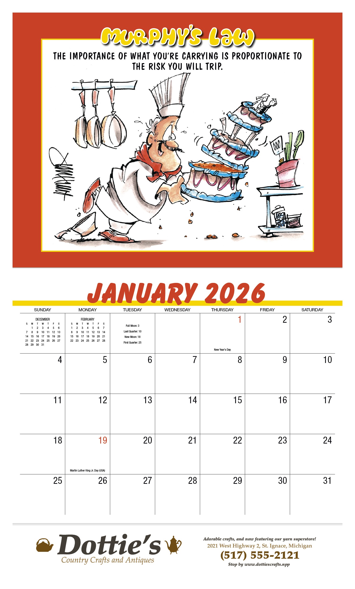 HotLine® Products Murphy's Law Appointment Calendar - Stapled 2