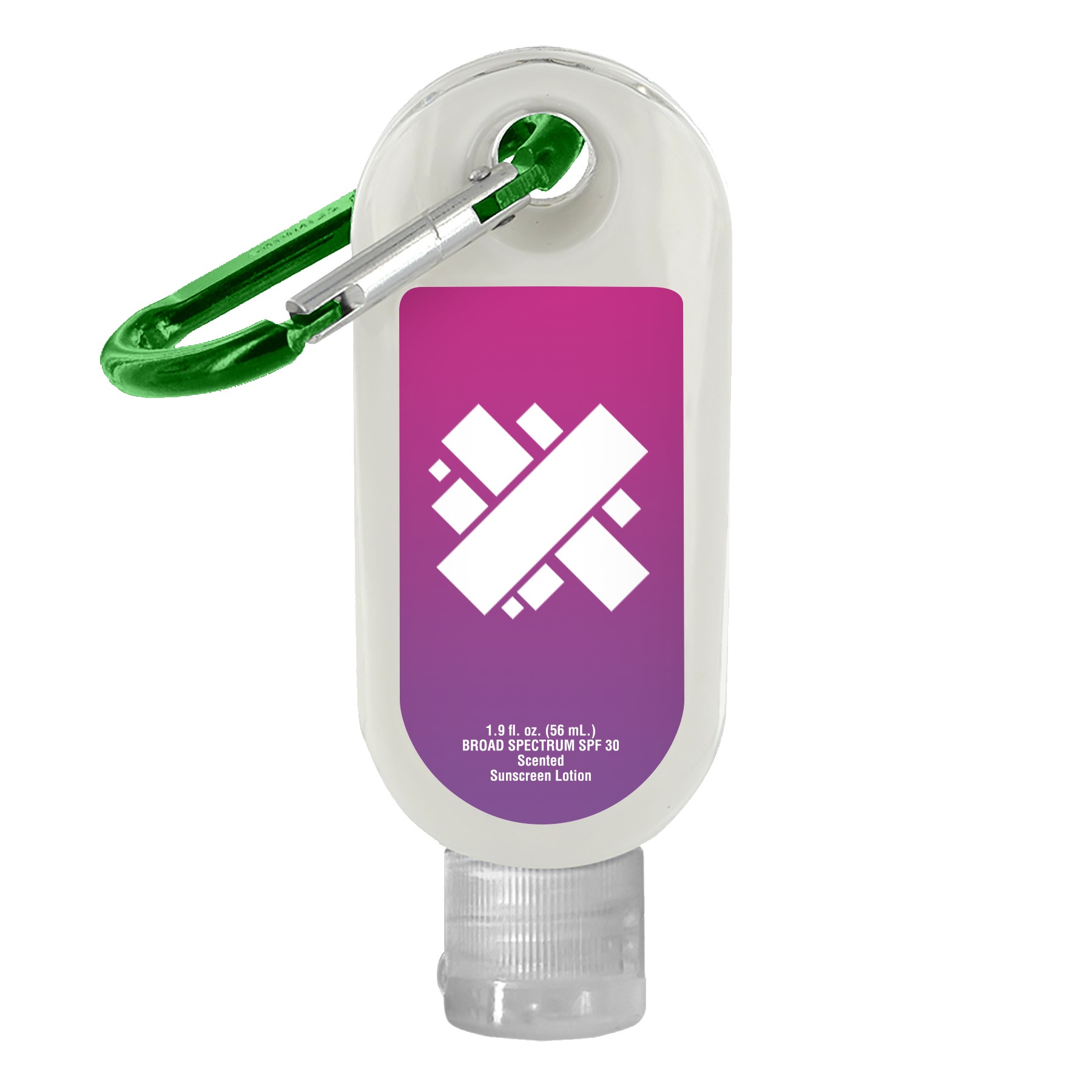 SPF-30 Sunscreen in Clear Bottle with Carabiner - 1.9 oz. 2