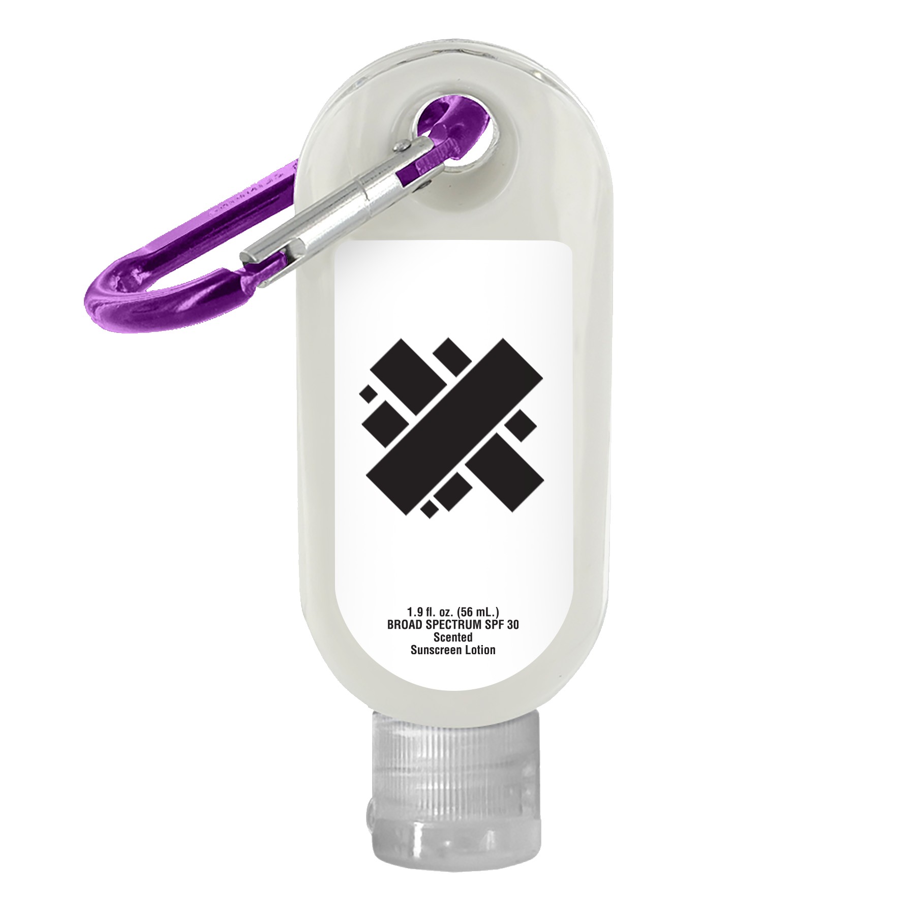 SPF-30 Sunscreen in Clear Bottle with Carabiner - 1.9 oz. 2