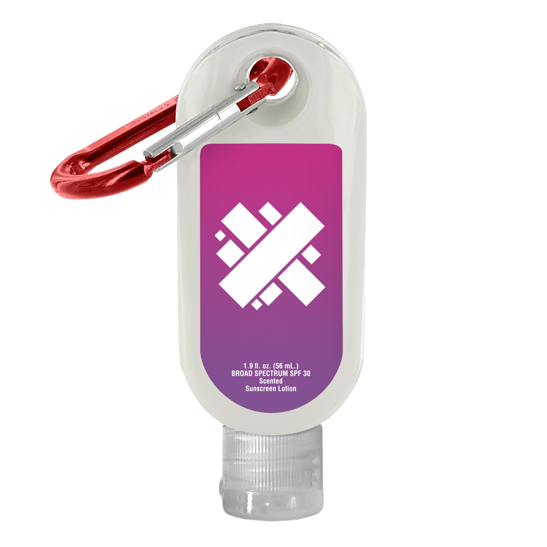 SPF-30 Sunscreen in Clear Bottle with Carabiner - 1.9 oz. 2