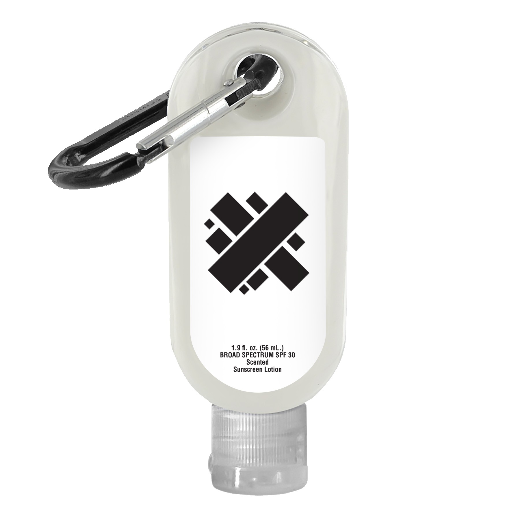 SPF-30 Sunscreen in Clear Bottle with Carabiner - 1.9 oz. 2