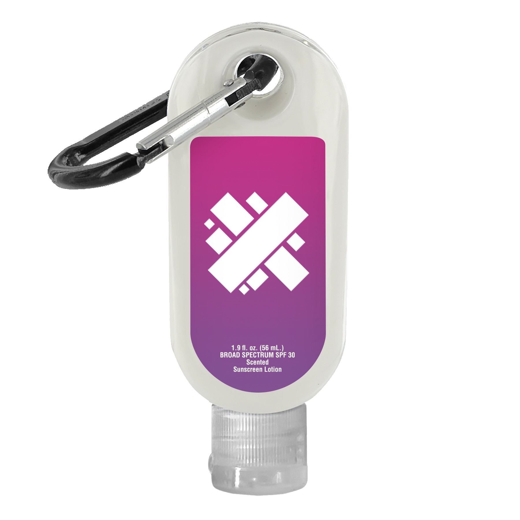 SPF-30 Sunscreen in Clear Bottle with Carabiner - 1.9 oz. 2